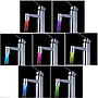 Color Changing LED Faucet Color Changing Water Tap Light Silver